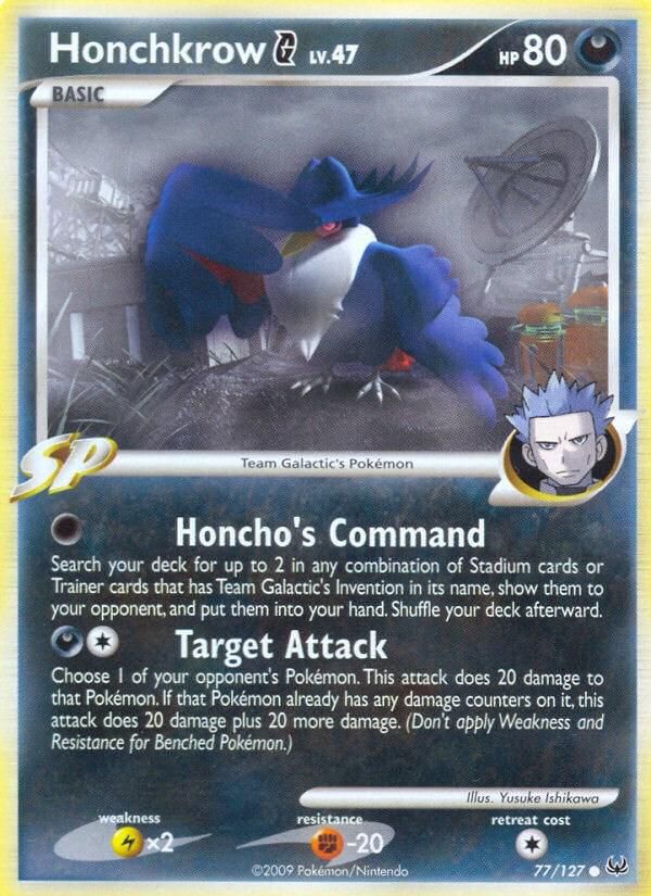 PSA 10 Honchkrow Platinum graded Pokémon card
