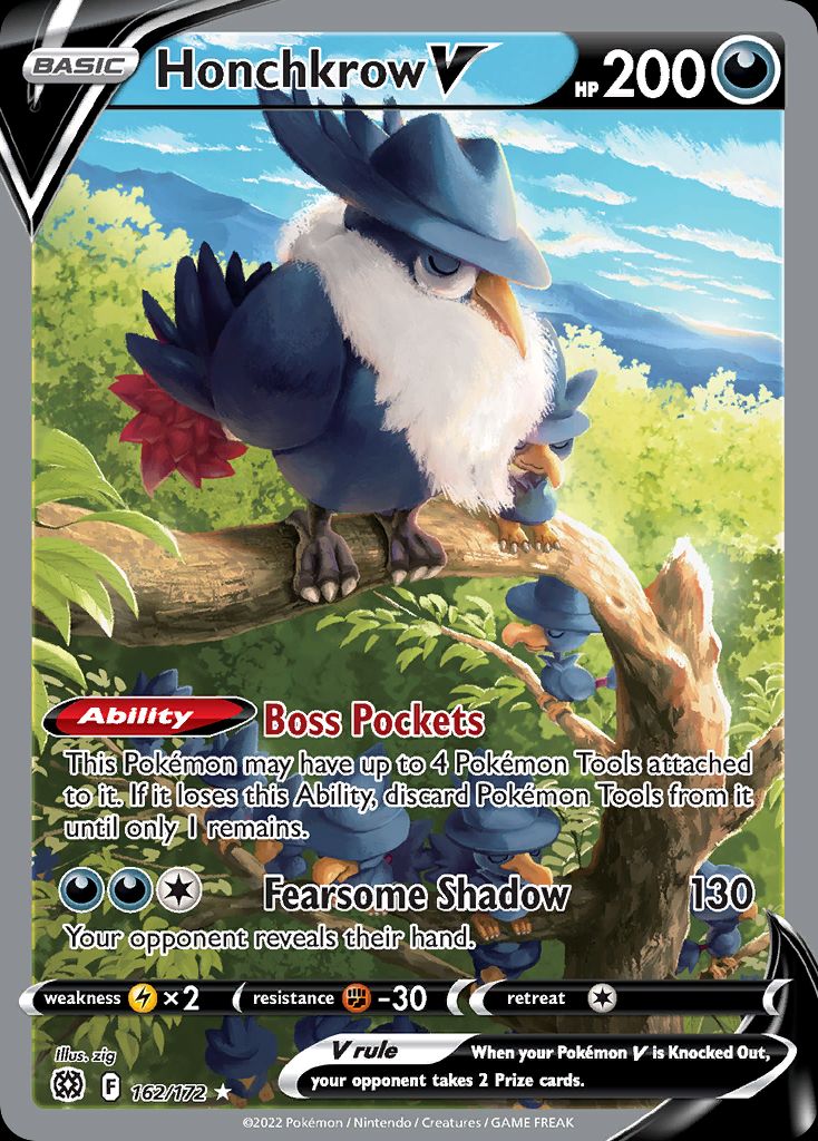 PSA 10 Honchkrow Brilliant Stars graded Pokémon card