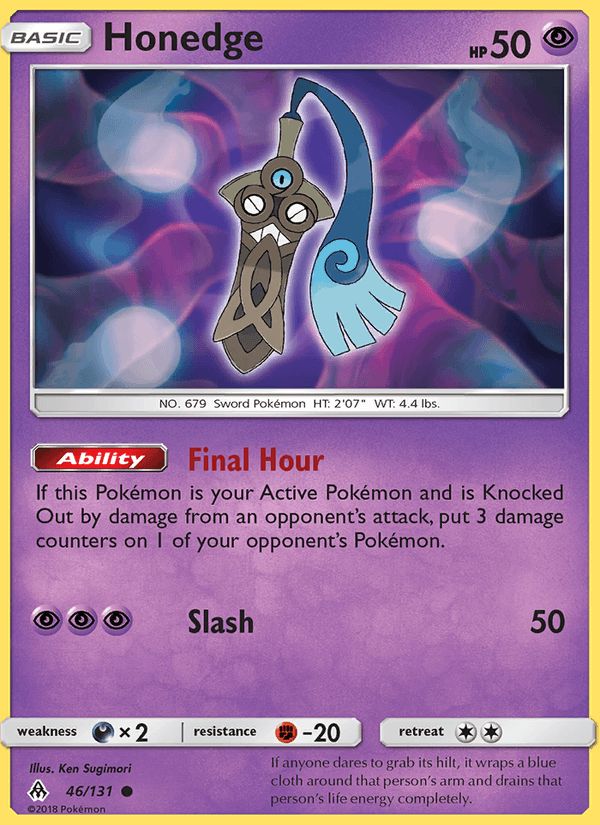 PSA 10 Honedge Forbidden Light graded Pokémon card
