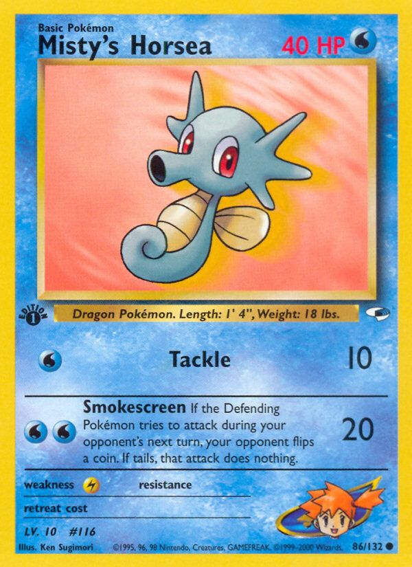PSA 10 Misty's Horsea Gym Challenge graded Pokémon card