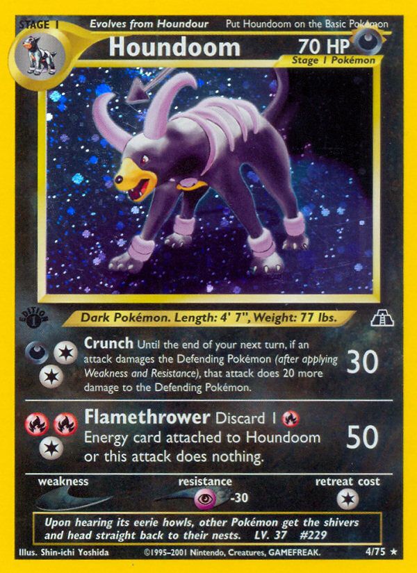 PSA 10 Houndoom Neo Discovery graded Pokémon card