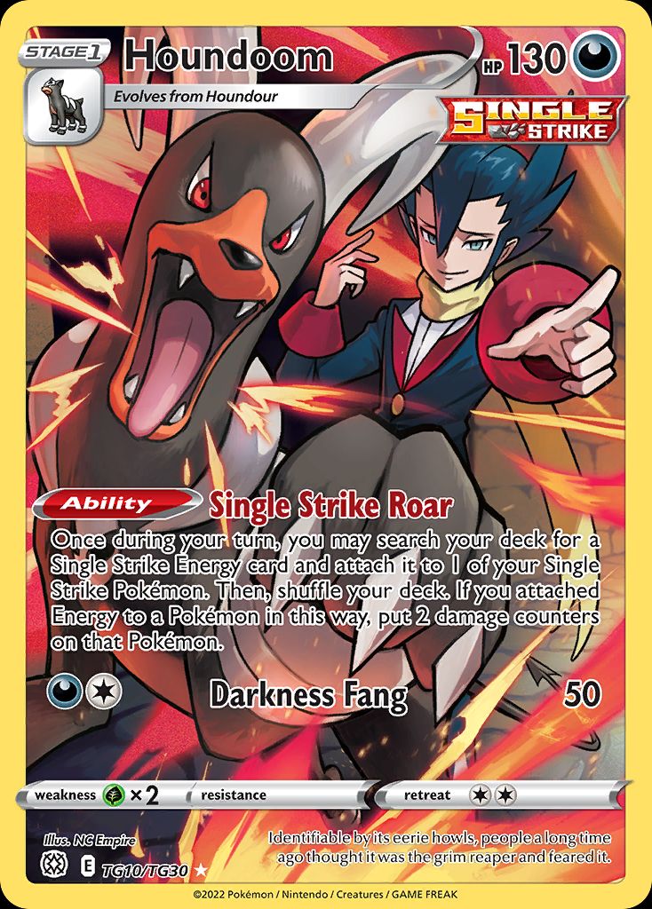 PSA 10 Houndoom Silver Tempest graded Pokémon card