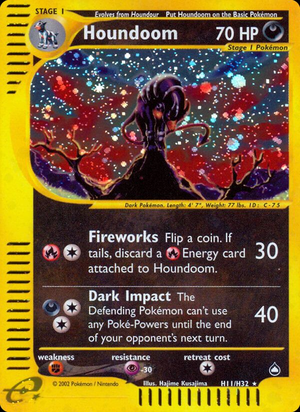 PSA 10 Houndoom Aquapolis graded Pokémon card