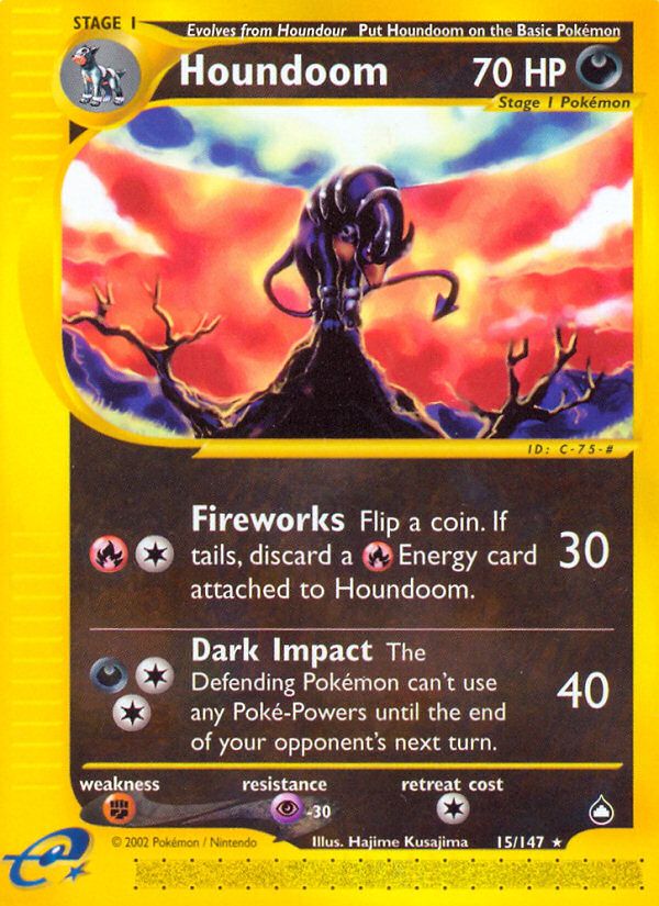 PSA 10 Houndoom Expedition Base Set graded Pokémon card