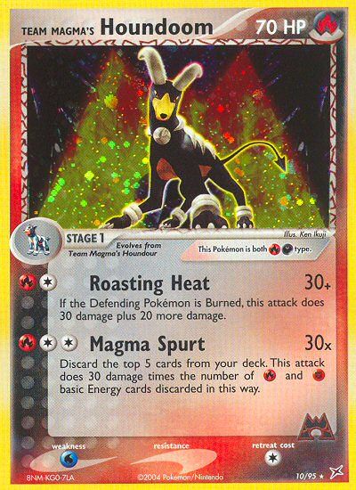PSA 10 Houndoom EX Team Magma vs Team Aqua graded Pokémon card