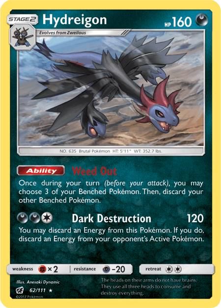 PSA 10 Hydreigon Crimson Invasion graded Pokémon card