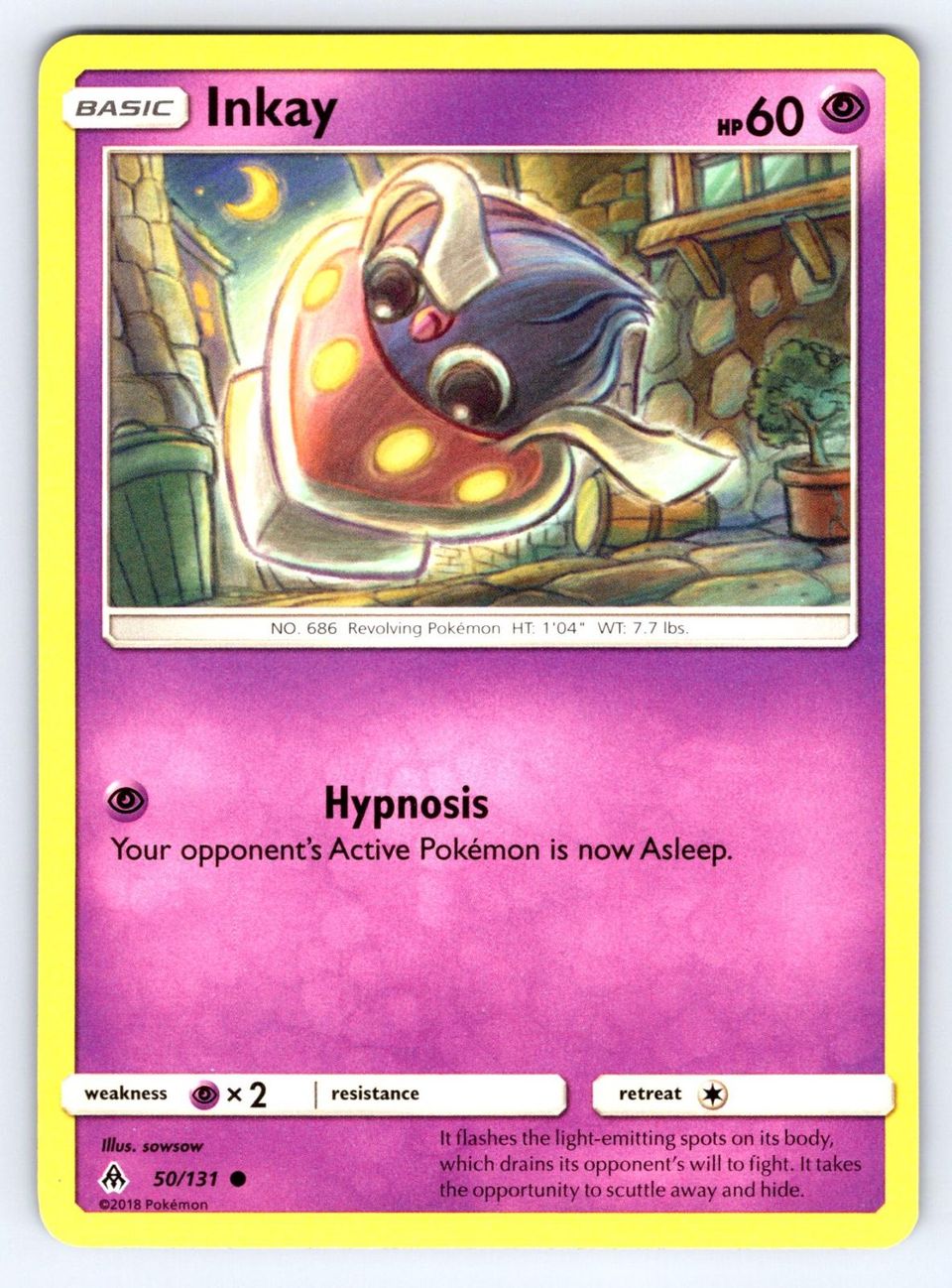 PSA 10 Inkay Forbidden Light graded Pokémon card