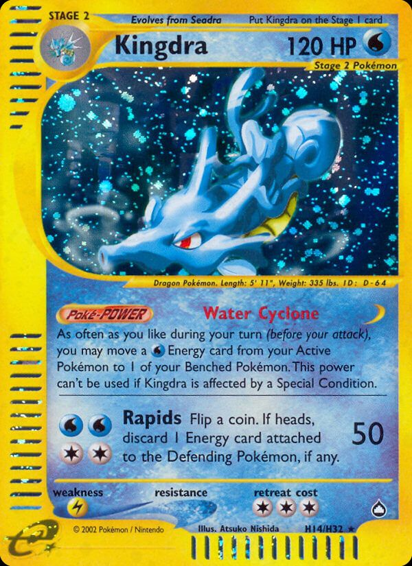 PSA 10 Kingdra Aquapolis graded Pokémon card