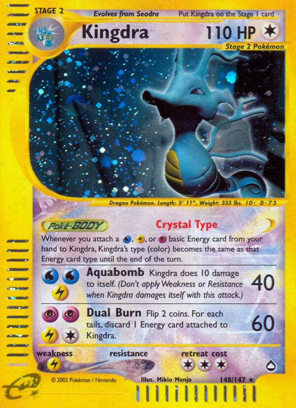 PSA 10 Kingdra Aquapolis graded Pokémon card