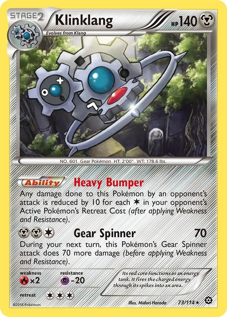 PSA 10 Klinklang Steam Siege graded Pokémon card