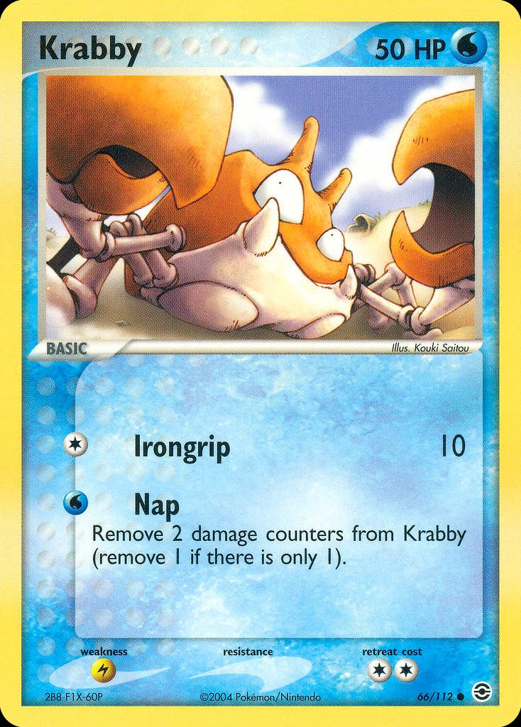 PSA 10 Krabby EX FireRed & LeafGreen 67/112 Reverse Holo graded Pokémon card