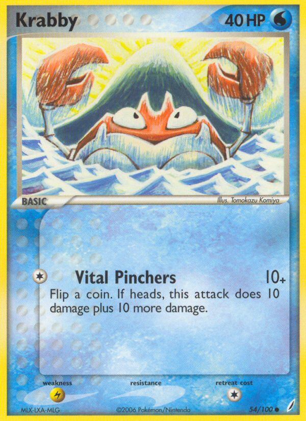 PSA 10 Krabby EX Crystal Guardians 70/100 Reverse Holo graded Pokémon card