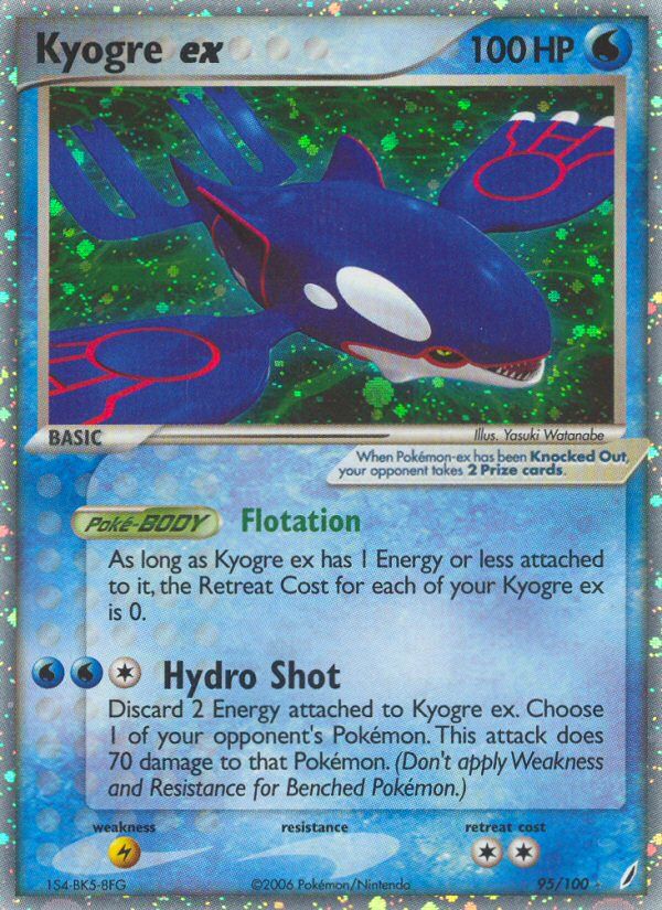 PSA 10 Kyogre EX Crystal Guardians graded Pokémon card