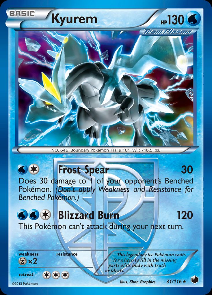 PSA 10 Kyurem Plasma Freeze graded Pokémon card