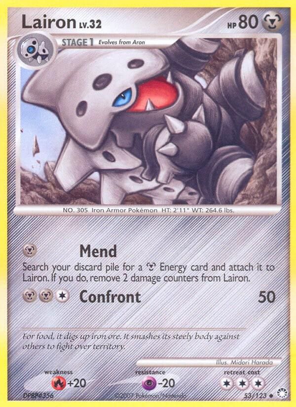 PSA 10 Lairon Mysterious Treasures graded Pokémon card