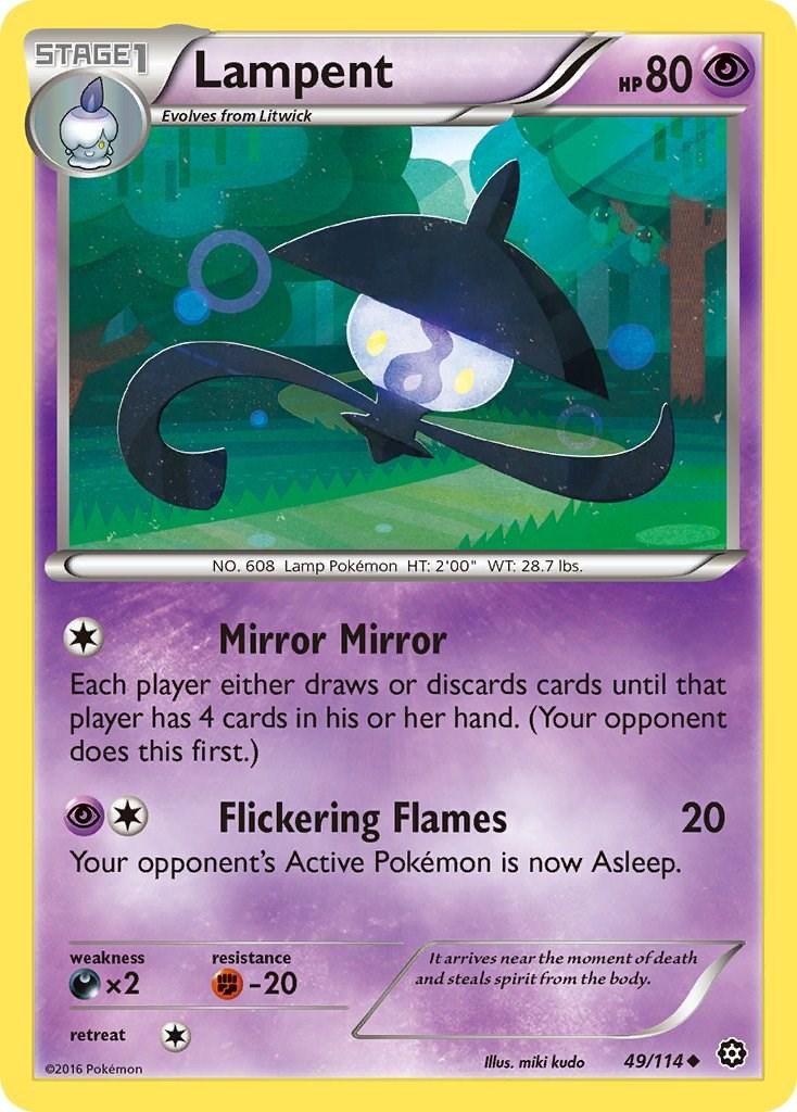 PSA 10 Lampent Steam Siege graded Pokémon card