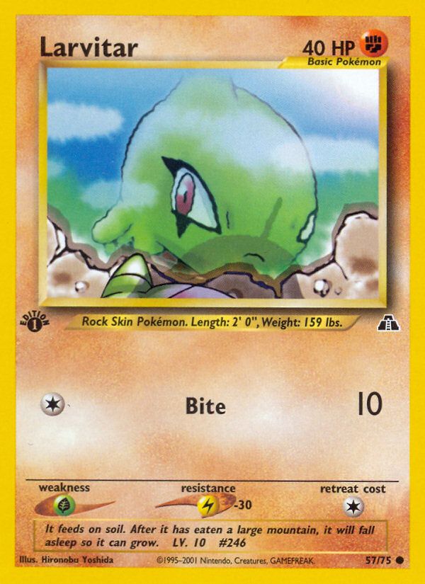 PSA 10 Larvitar Neo Discovery graded Pokémon card