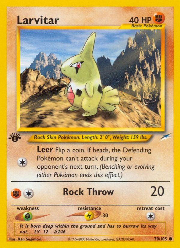 PSA 10 Larvitar Neo Destiny graded Pokémon card