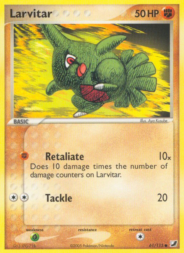 PSA 10 Larvitar EX Unseen Forces graded Pokémon card