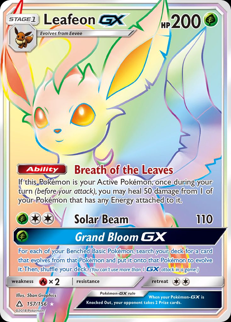 PSA 10 Leafeon Ultra Prism graded Pokémon card