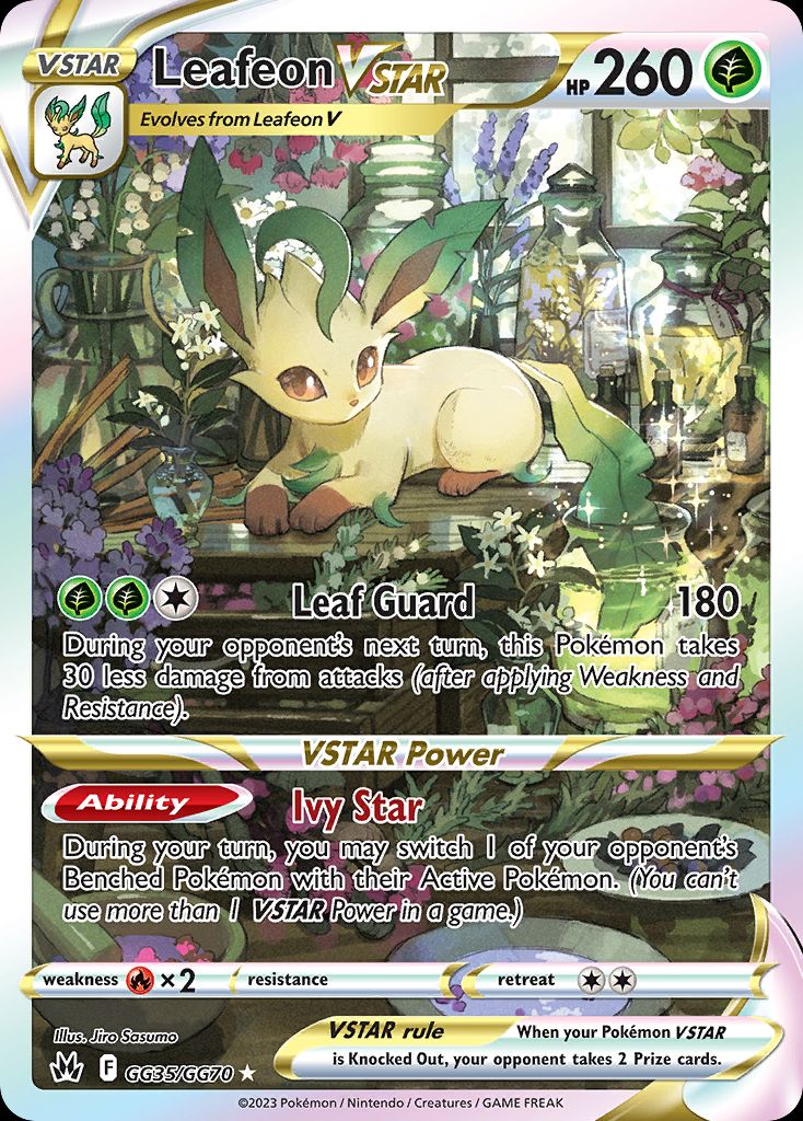 PSA 10 Leafeon Crown Zenith graded Pokémon card