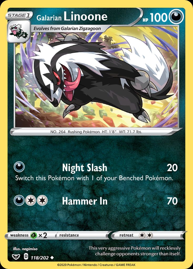 PSA 10 Linoone Sword & Shield graded Pokémon card