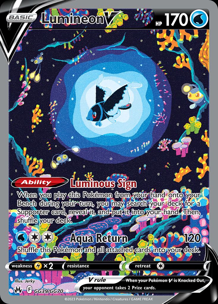 PSA 10 Lumineon Crown Zenith Galarian Gallery graded Pokémon card