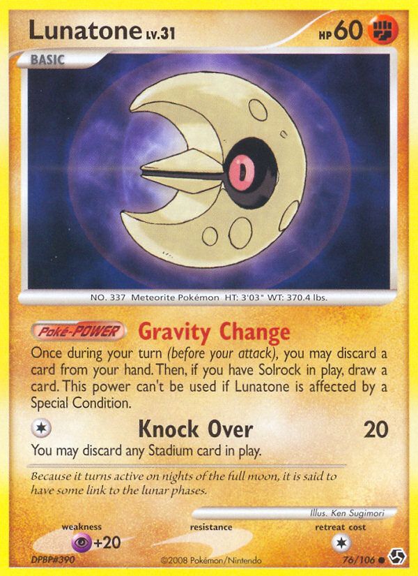 PSA 10 Lunatone Great Encounters graded Pokémon card