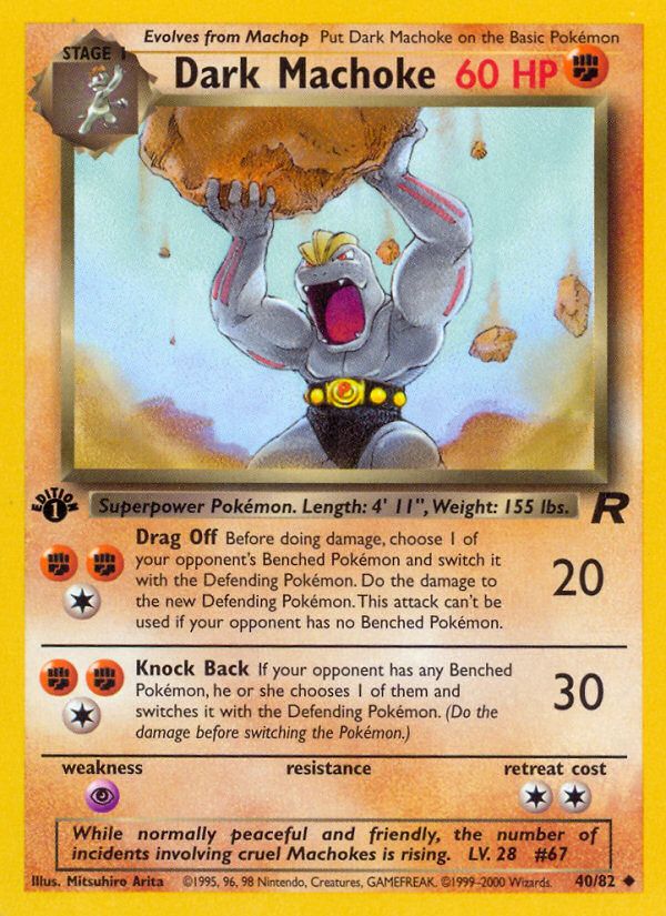 PSA 10 Dark Machoke Team Rocket graded Pokémon card