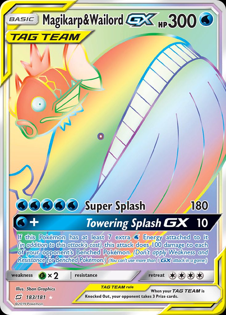 PSA 10 Magikarp & Wailord GX Team Up graded Pokémon card