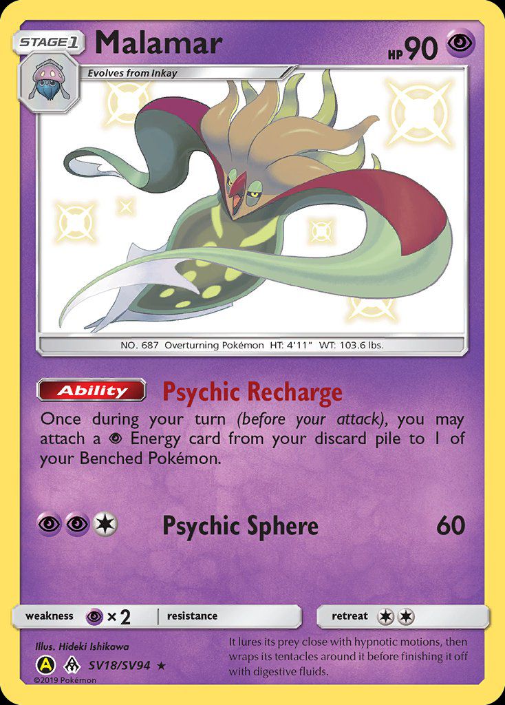 PSA 10 Malamar Hidden Fates Shiny Vault graded Pokémon card