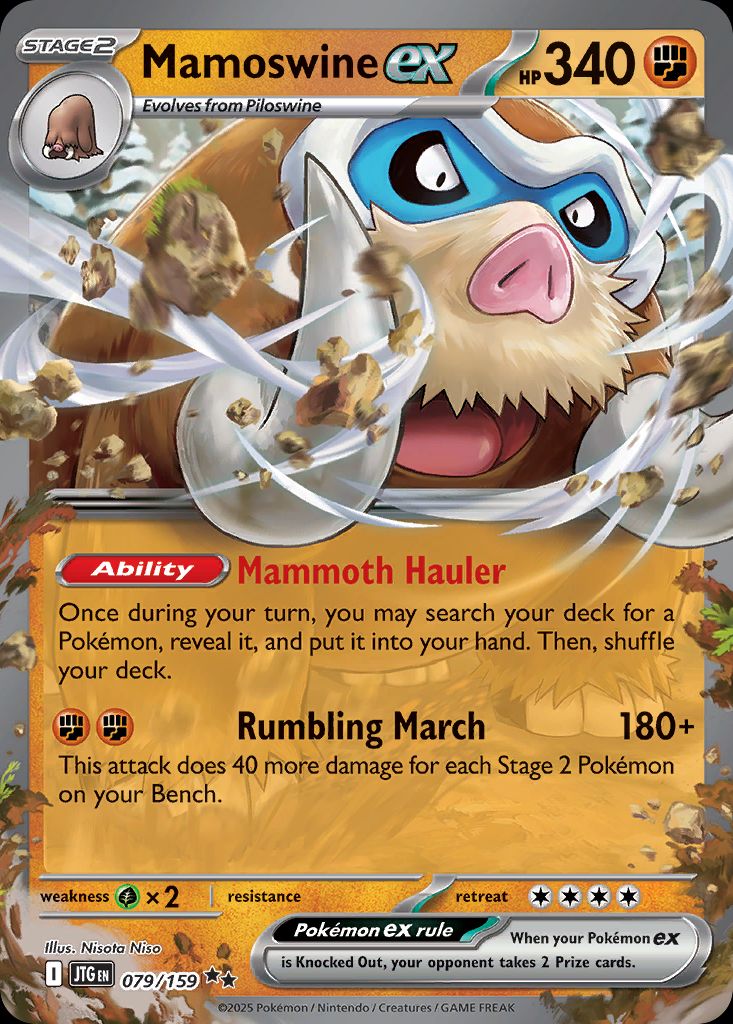 PSA 10 Mamoswine Boundaries Crossed graded Pokémon card