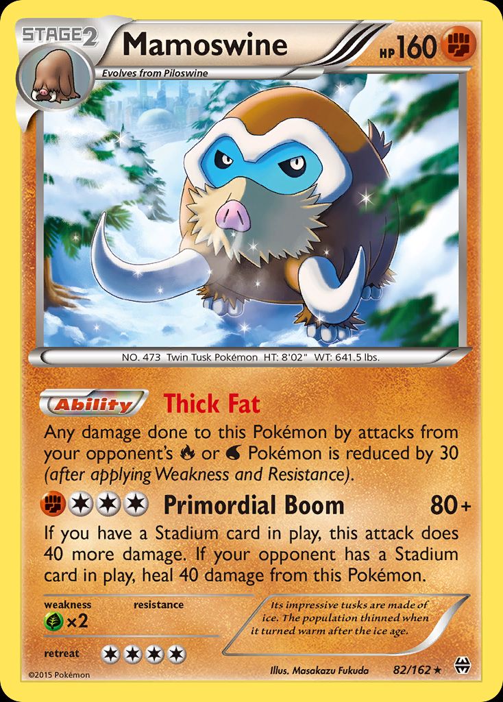 PSA 10 Mamoswine BREAKthrough graded Pokémon card