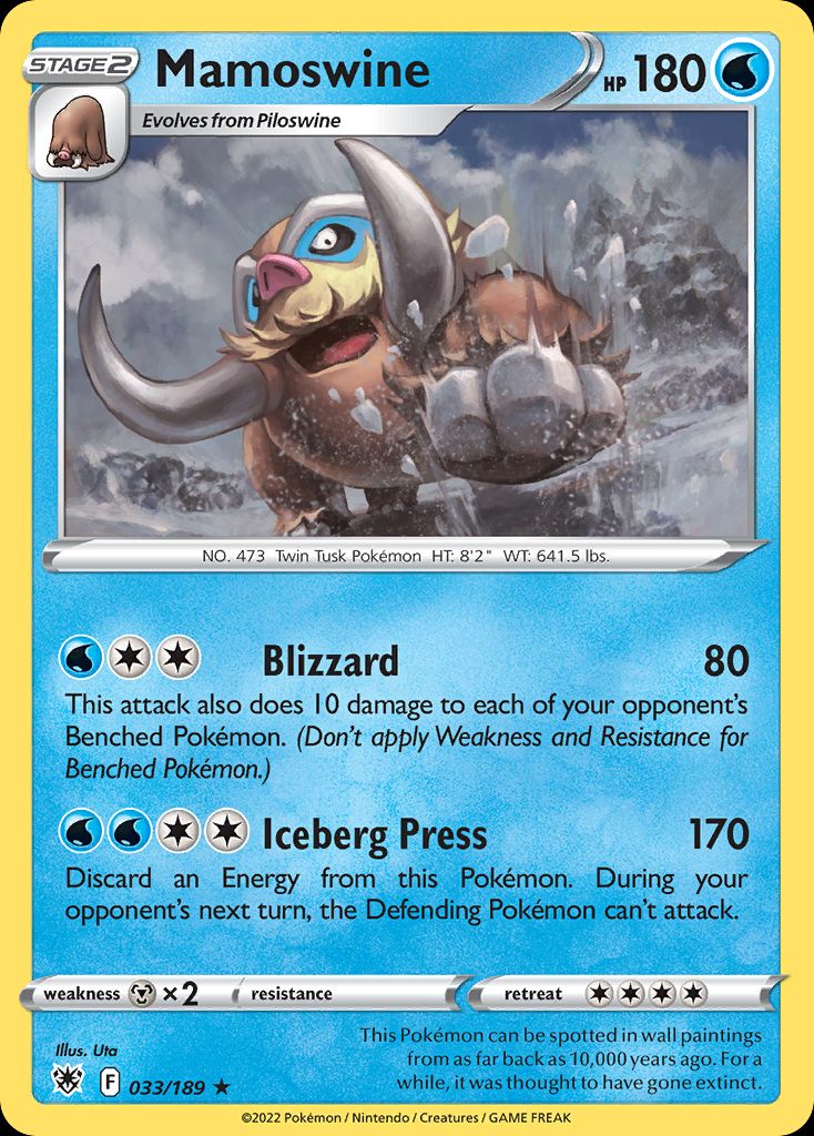 PSA 10 Mamoswine Lost Thunder graded Pokémon card