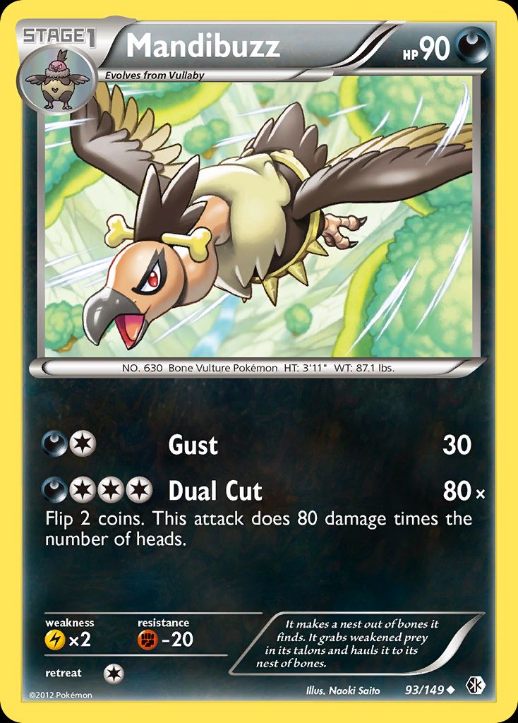 PSA 10 Mandibuzz Boundaries Crossed graded Pokémon card