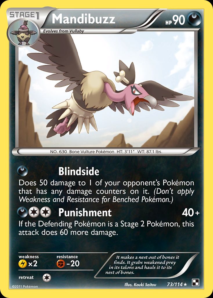 PSA 10 Mandibuzz Plasma Storm graded Pokémon card