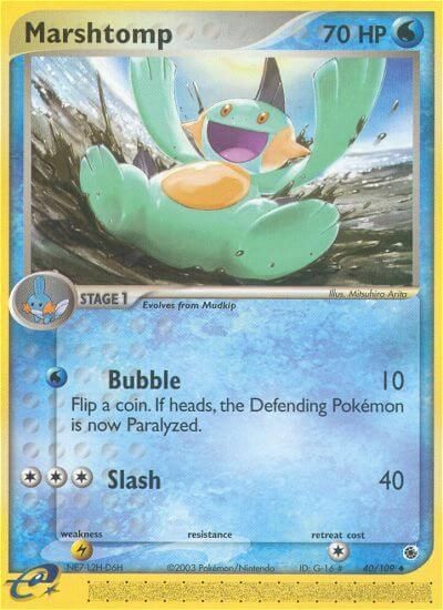 PSA 10 Marshtomp EX Ruby & Sapphire graded Pokémon card