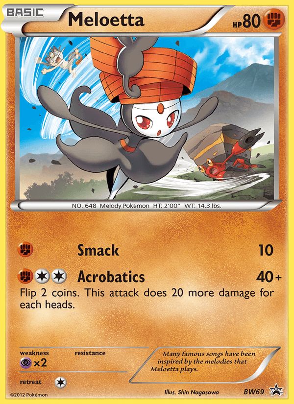 PSA 10 Meloetta BW Black Star Promos graded Pokémon card