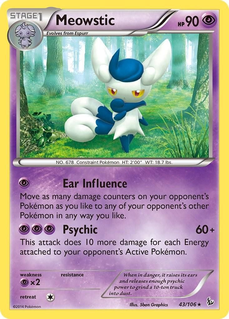 PSA 10 Meowstic Furious Fists graded Pokémon card