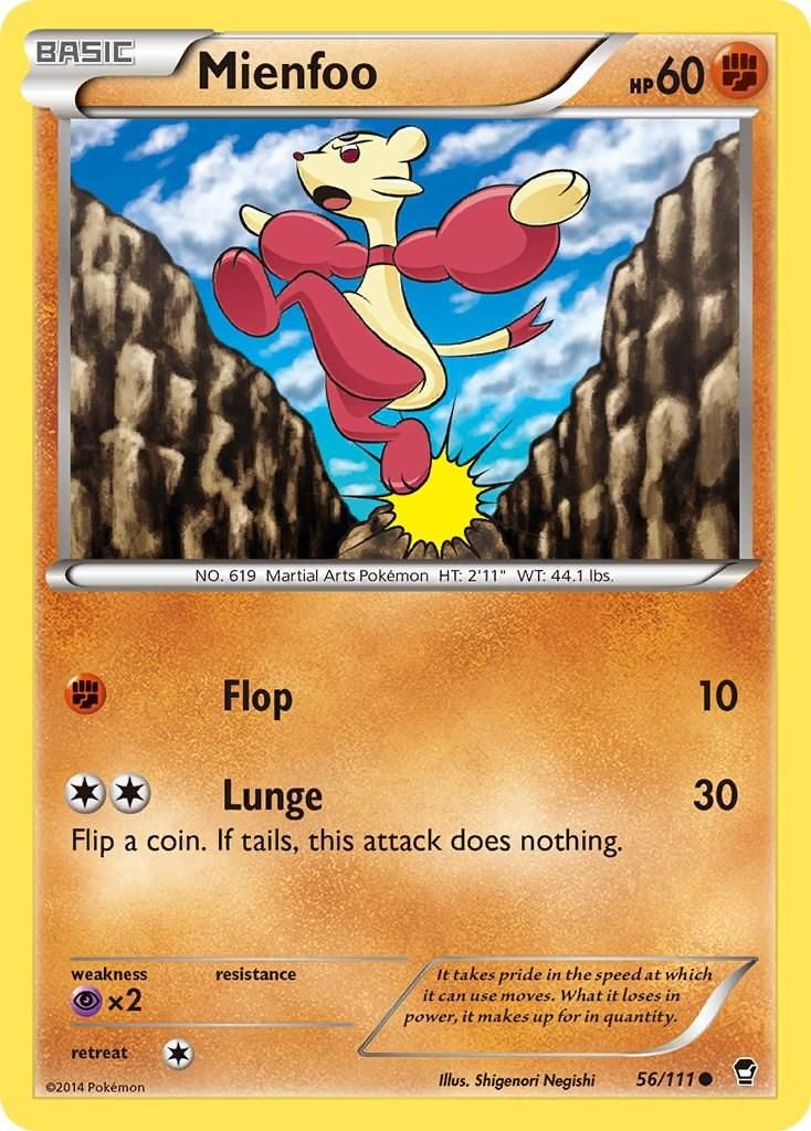 PSA 10 Mienfoo Furious Fists graded Pokémon card