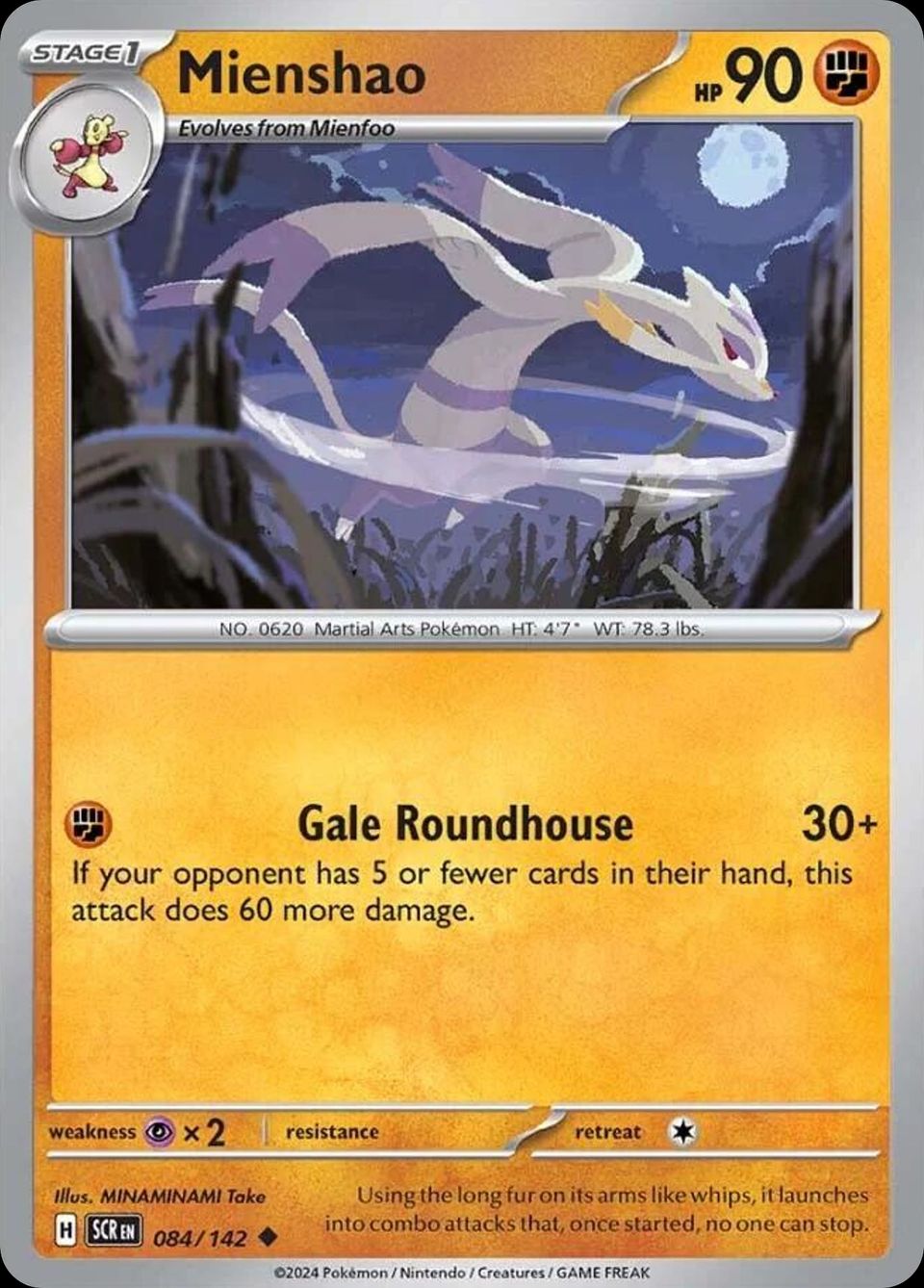 PSA 10 Mienshao Chilling Reign graded Pokémon card