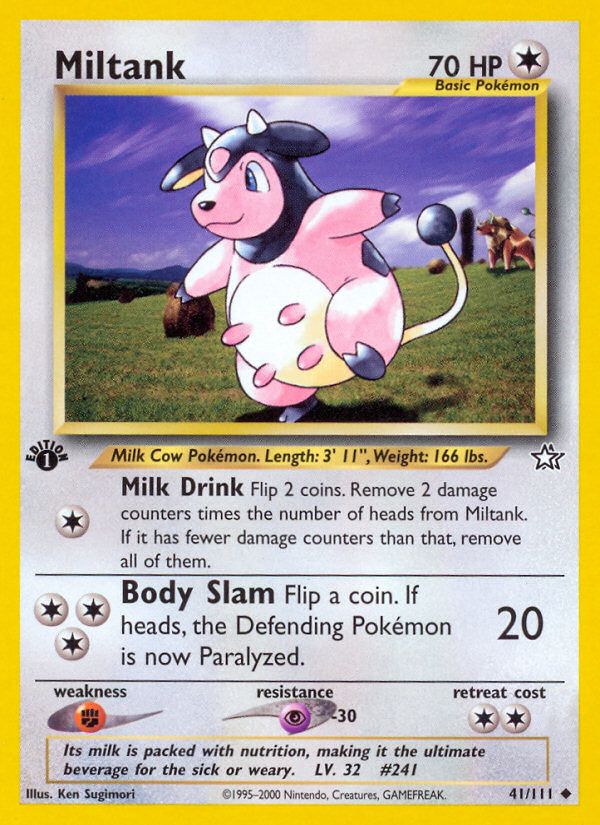 PSA 10 Miltank Neo Genesis graded Pokémon card
