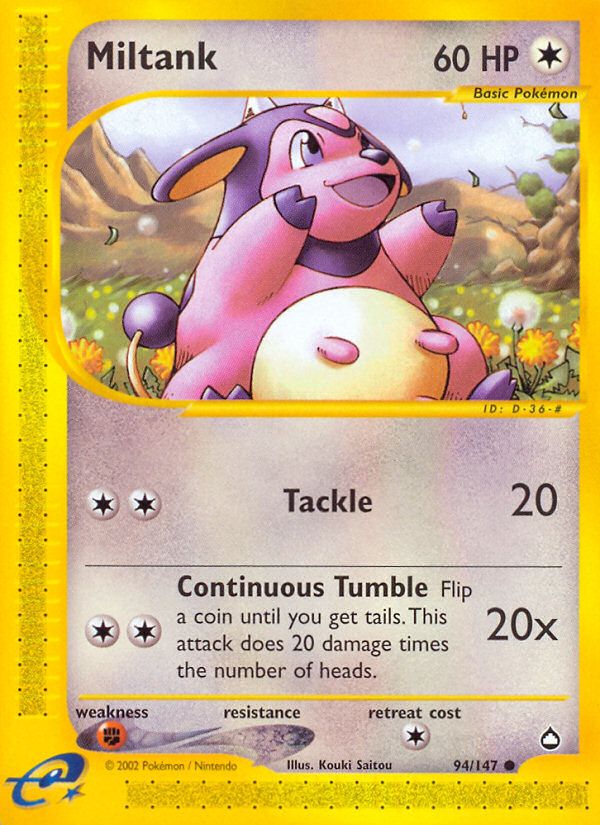 PSA 10 Miltank Aquapolis graded Pokémon card