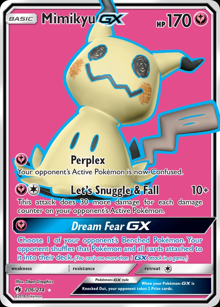 PSA 10 Mimikyu GX Lost Thunder graded Pokémon card