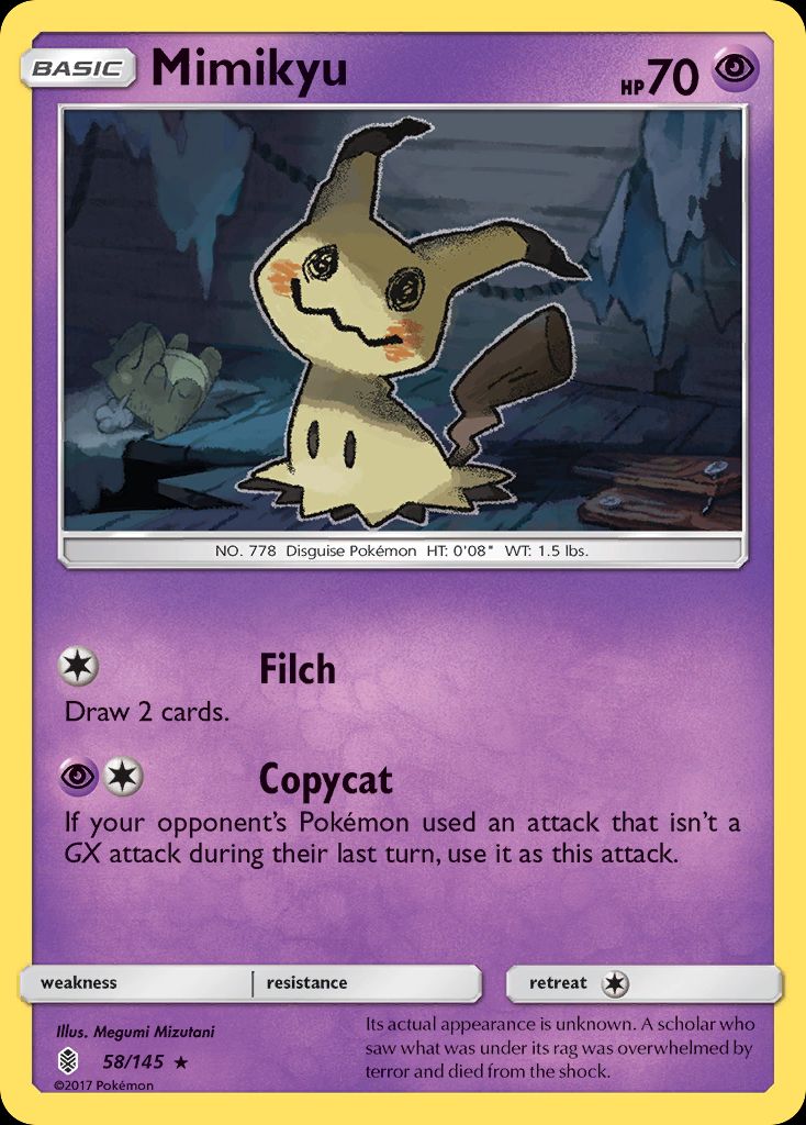 PSA 10 Mimikyu Guardians Rising graded Pokémon card