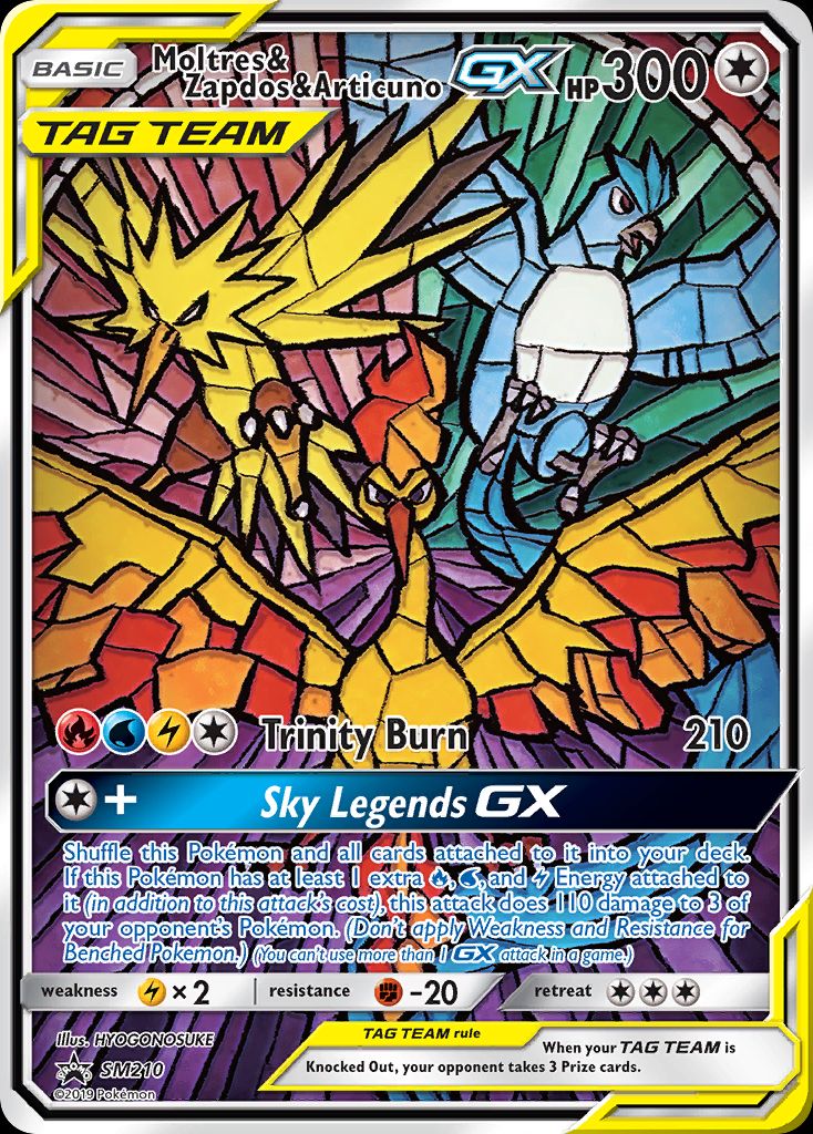 PSA 10 Moltres & Zapdos & Articuno GX SM Black Star Promos graded Pokémon card