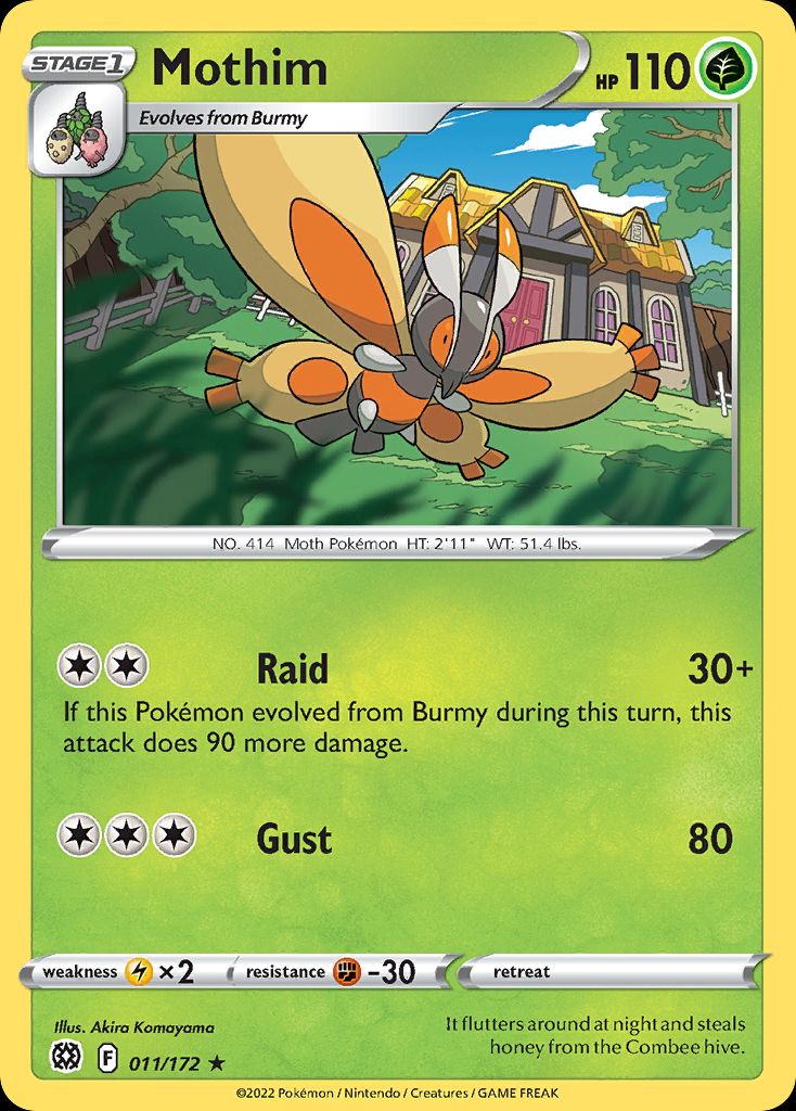 PSA 10 Mothim Astral Radiance graded Pokémon card