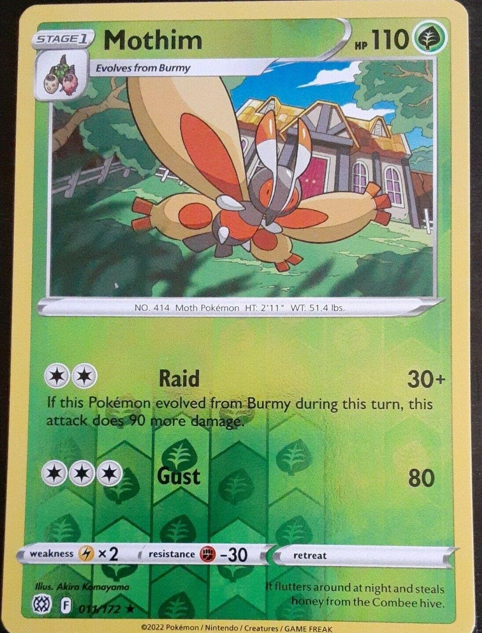 PSA 10 Mothim BW Black Star Promos graded Pokémon card