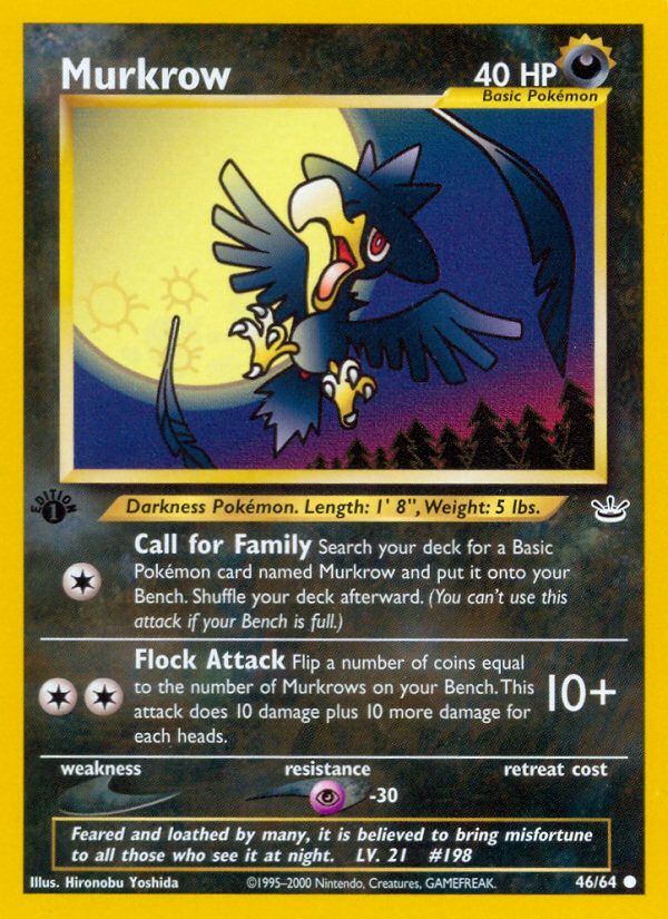 PSA 10 Murkrow Neo Discovery graded Pokémon card