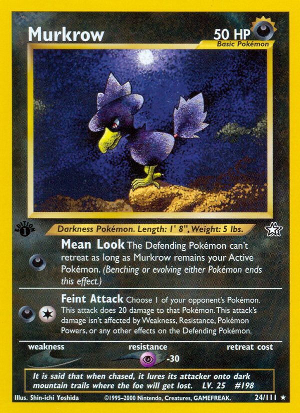 PSA 10 Murkrow Neo Genesis graded Pokémon card